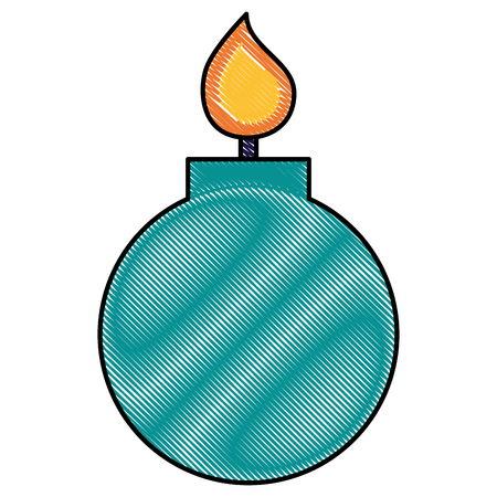 bomb crime cartoon flame image vector illustration drawingのイラスト素材