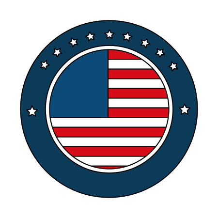 USA circular emblem vector illustration designのイラスト素材