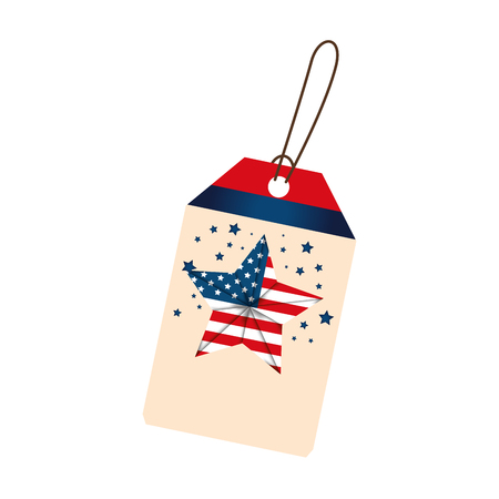 Independence day commercial tag with star vector illustration designのイラスト素材