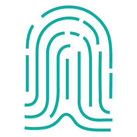 Fingerprint access isolated icon illustration design.のイラスト素材