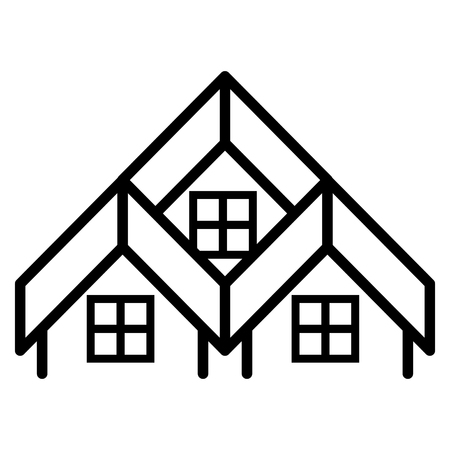 business emblem with houses shape vector illustration designのイラスト素材