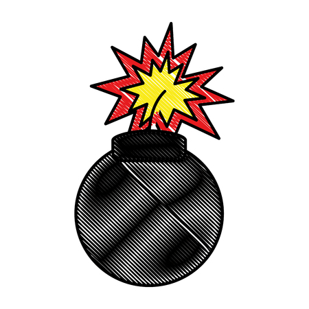 Comic pop art bomb expolsion image vector illustrationのイラスト素材