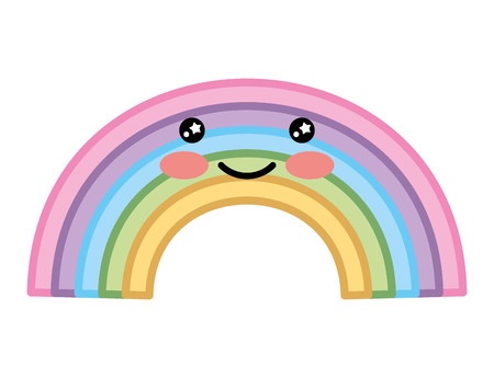 Cartoon rainbow fantasy image vector illustrationのイラスト素材