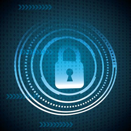 cyber security digital speed circuit degrade background binary padlocks protection vector illustrationのイラスト素材