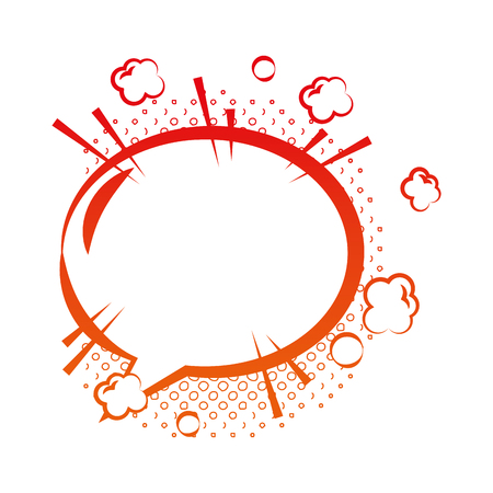 speech bubble with oval shaped icon vector illustration designのイラスト素材