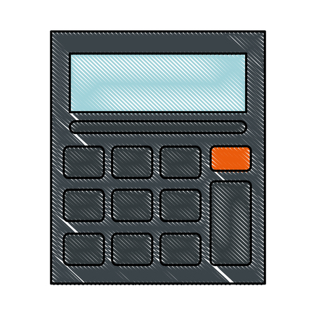 Calculator device isolated icon vector illustration design.のイラスト素材