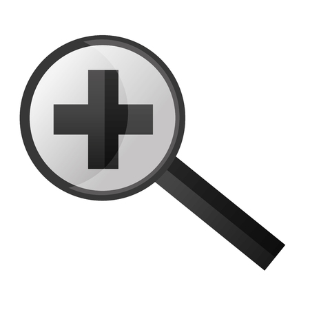 magnifying glass zoom search find vector illustrationのイラスト素材