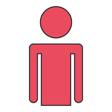 human figure silhouette icon vector illustration designのイラスト素材