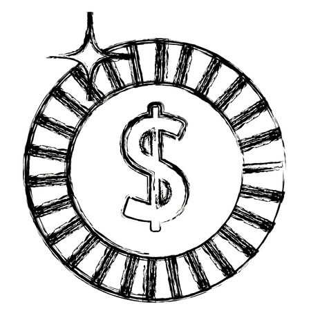 coin money isolated icon vector illustration designのイラスト素材