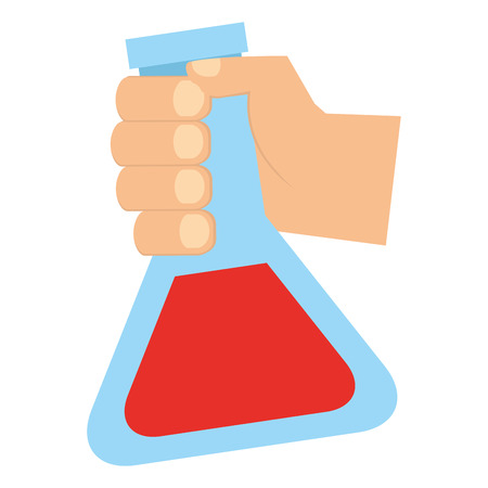 hand with tube test isolated icon vector illustration designのイラスト素材