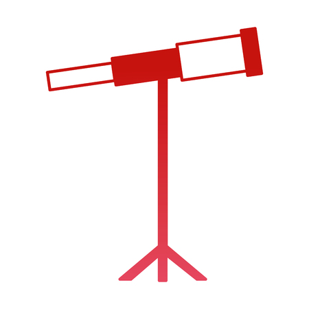 telescope science instrument optical image vector illustration red designのイラスト素材