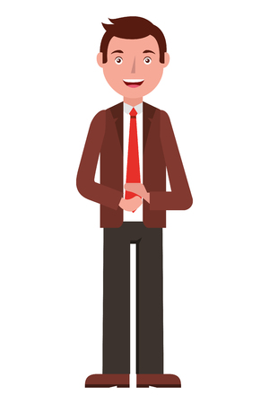 elegant businessman avatar character vector illustration designのイラスト素材