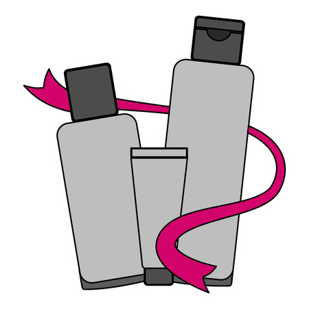 cosmetics packages beauty products set vector illustration vector illustrationのイラスト素材