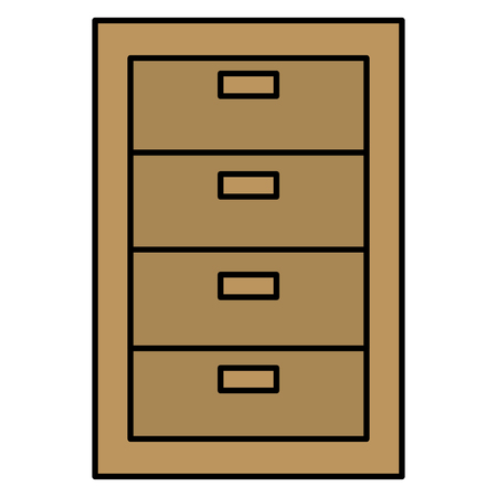 Office wooden drawer icon vector illustration designのイラスト素材