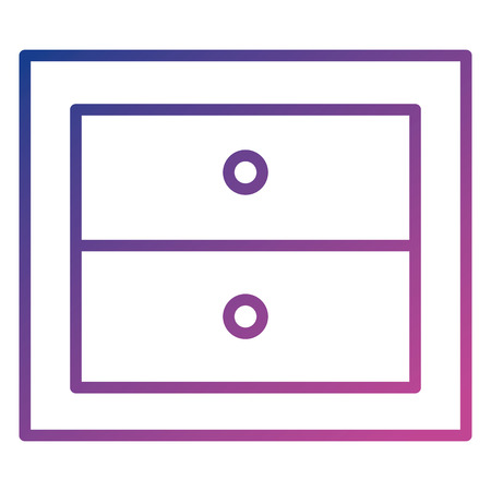 Office wooden drawer icon vector illustration designのイラスト素材