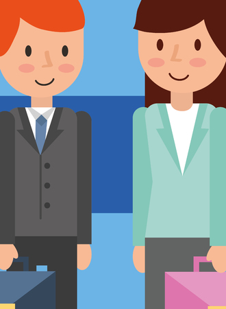 Business people group avatars characters vector illustrationのイラスト素材