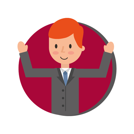 business man male avatar characters vector illustrationのイラスト素材
