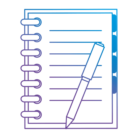 Office notebook with pen vector illustration designのイラスト素材