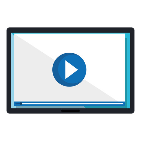 Hand drawn tablet device with media player vector illustration designのイラスト素材