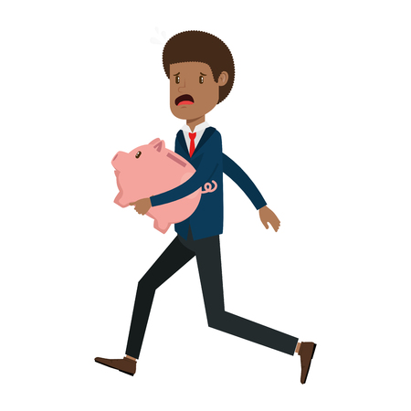 Businessman avatar character vector illustration designのイラスト素材