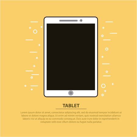 Tablet computer device digital wireless vector illustrationのイラスト素材