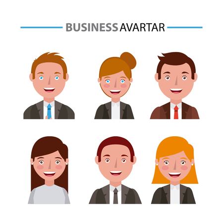 Business people team group avatar vector illustrationのイラスト素材