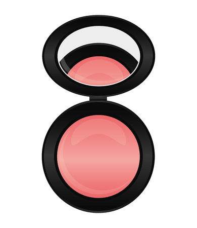 palette eyeshadows with mirror femenine make up vector illustration designのイラスト素材