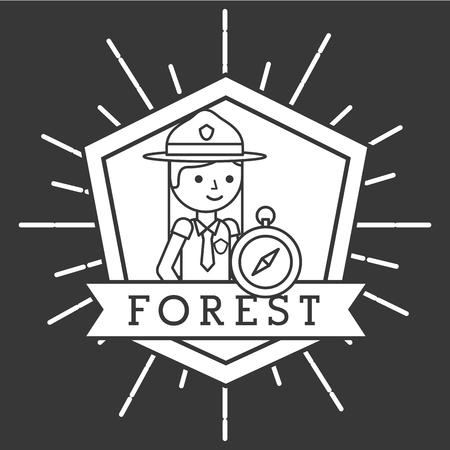 time to travel girl explorer grunge design vector illustrationのイラスト素材