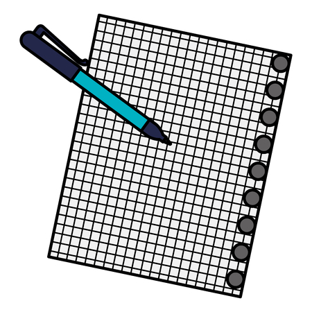 paper document with pen vector illustration designのイラスト素材