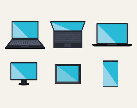electronics devices set icons vector illustration designのイラスト素材