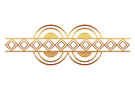 border ornate decoration vintage art deco vector illustrationのイラスト素材