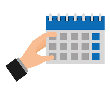 hand holding calendar planning reminder vector illustrationのイラスト素材