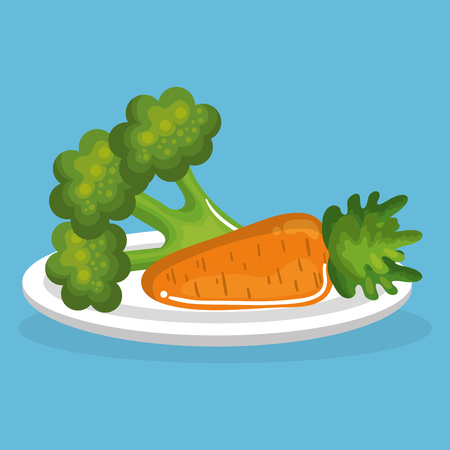 vegetables delicious food breakfast menu vector illustration designのイラスト素材