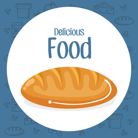 bread fast food menu vector illustration designのイラスト素材