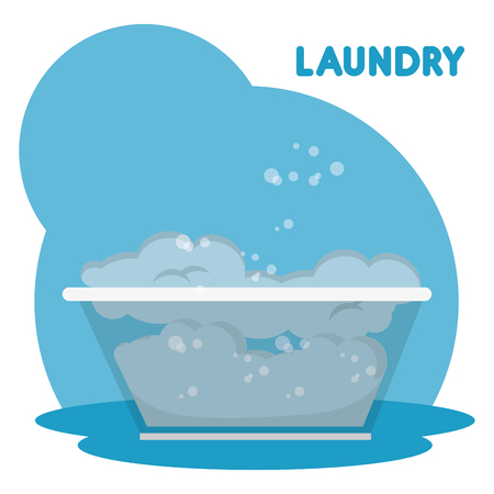 plastic pot laundry service vector illustration designのイラスト素材
