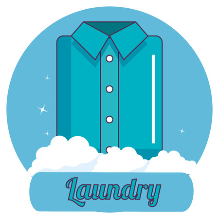 folded clothes laundry service vector illustration designのイラスト素材