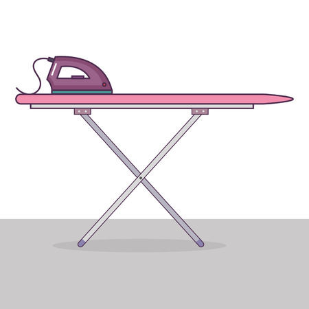 iron clothes electric laundry service vector illustration designのイラスト素材