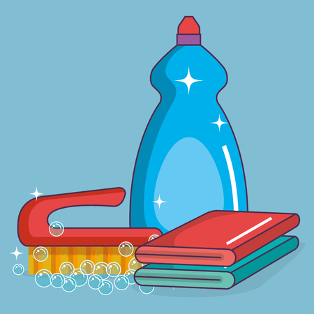 laundry service set icons vector illustration designのイラスト素材