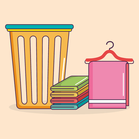 laundry service set icons vector illustration designのイラスト素材