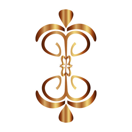 beauty scroll antique ornament style vector illustration neon designのイラスト素材