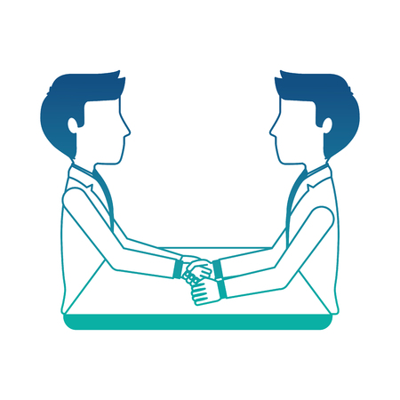 businessmen in desk working vector illustration designのイラスト素材