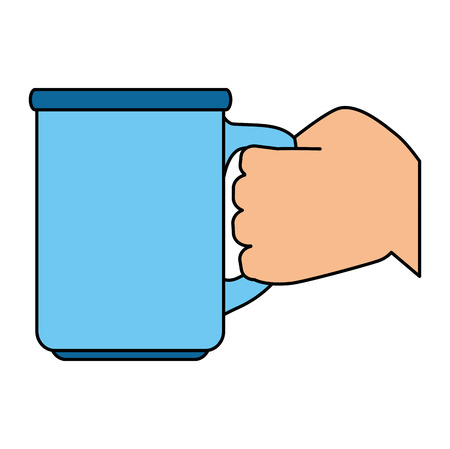 hand with coffee cup vector illustration designのイラスト素材