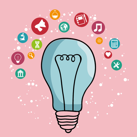 bulb creative ideas concept vector illustration designのイラスト素材