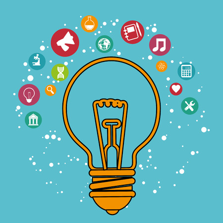 bulb creative ideas concept vector illustration designのイラスト素材