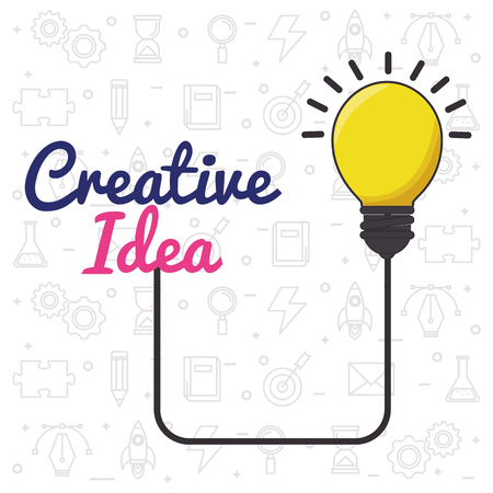 bulb creative ideas concept vector illustration designのイラスト素材