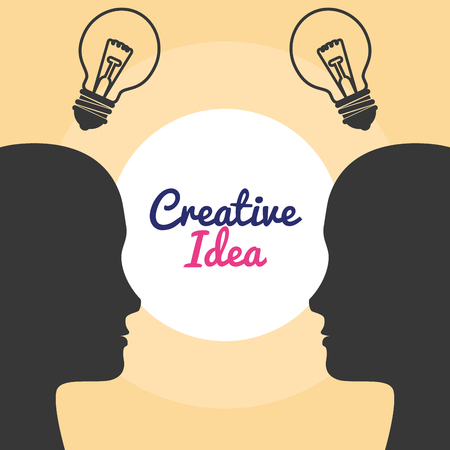 human profile creative brain vector illustration designのイラスト素材