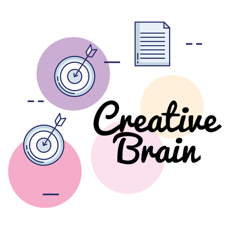 creative brain set icons vector illustration designのイラスト素材