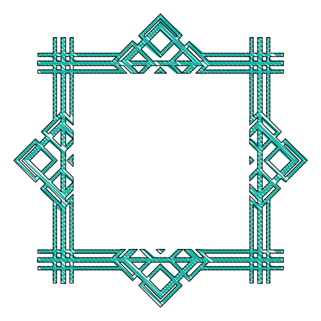 square victorian frame isolated icon vector illustration designのイラスト素材