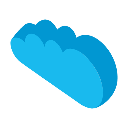 cloud computing storage isometric image vector illustrationのイラスト素材