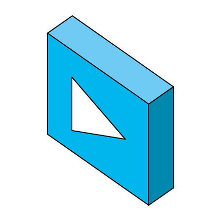 play button isometric icon vector illustration designのイラスト素材